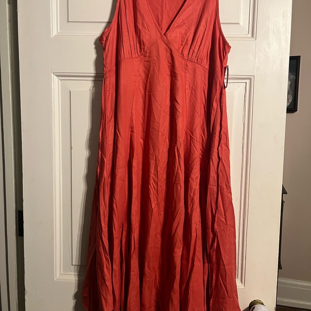 Old Navy Coral Midi Dress